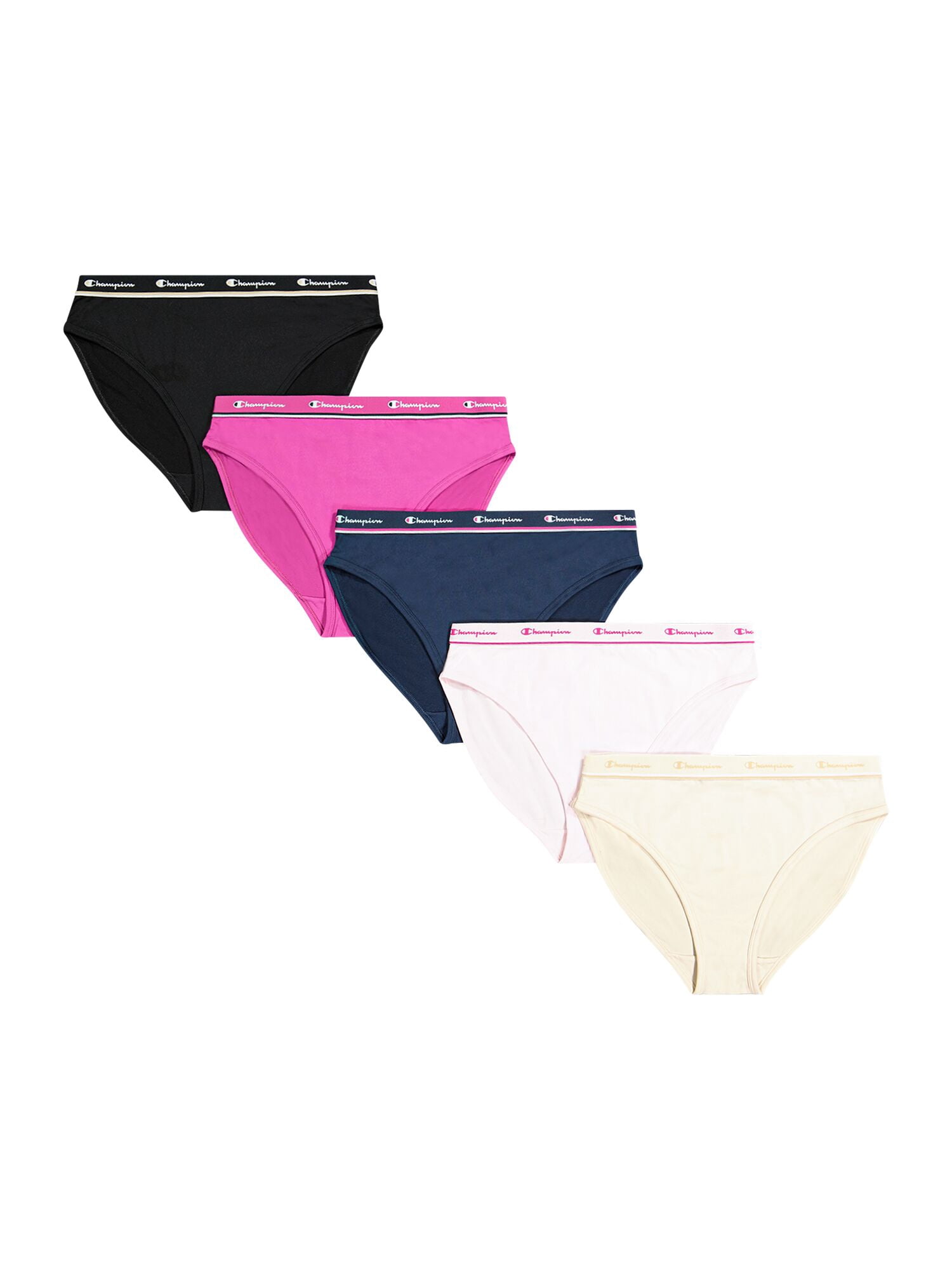 Champion Women’s High Cut Bikini Underwear, 5 Pack, Sizes S - 2XL