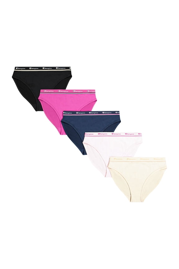 Women’s High Cut Bikini Underwear, 5 Pack, Sizes S - 2XL