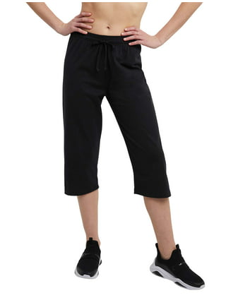 Champion Women Jersey Capri Authentic Adjustable Waist Workout Pants  Comfort NWT