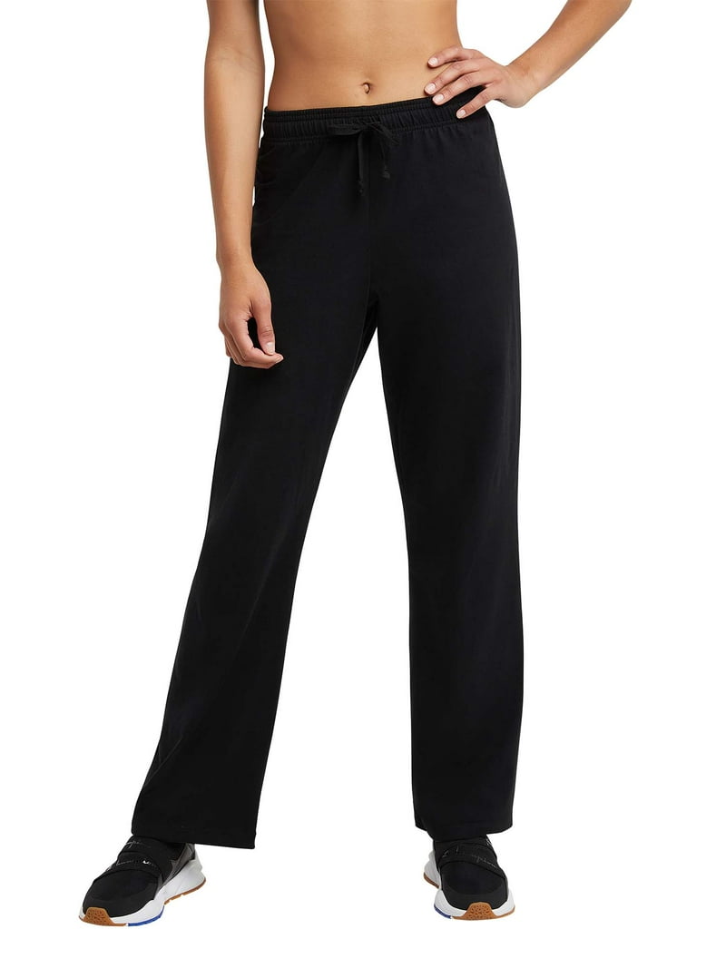 Champion Women's Cotton Jersey Warm Up Pants with Adjustable