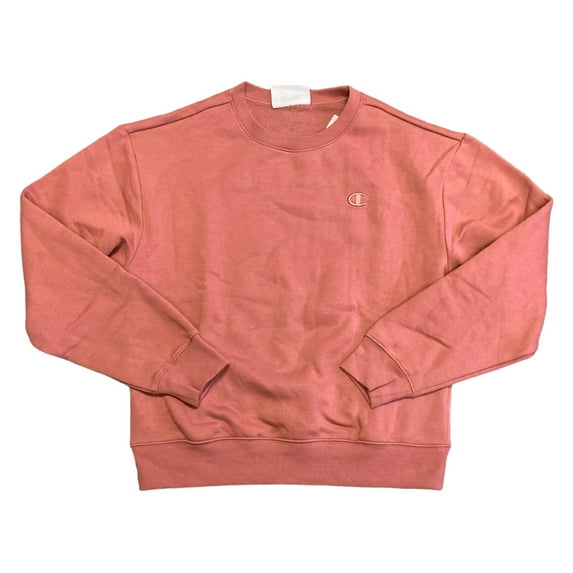 Champion Women's Long Sleeve Fleece Lined Comfort Fit Pullover Sweatshirt (Sandalwood Red, XL)
