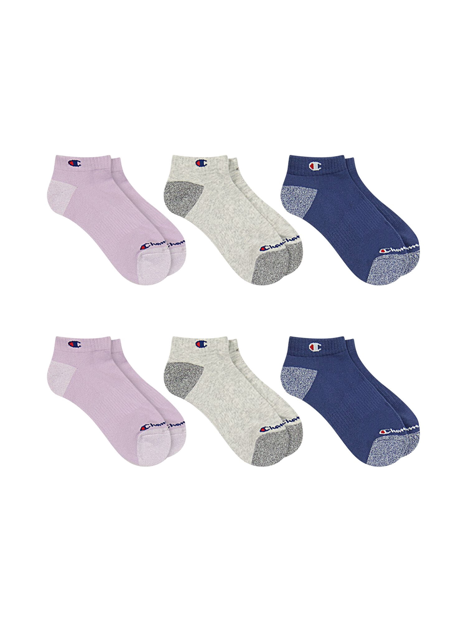 Champion Women’s Low Cut Cushioned Socks, 6 Pack, Sizes 4-10