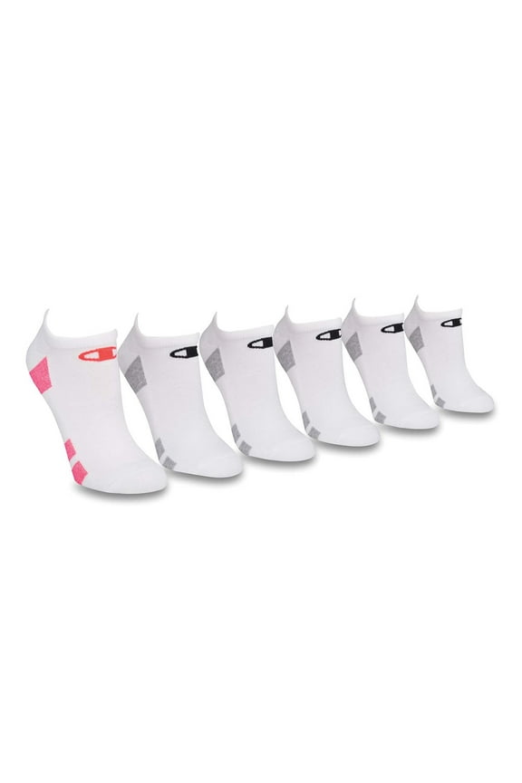 Champion Women's No Show Socks, 6 Pack