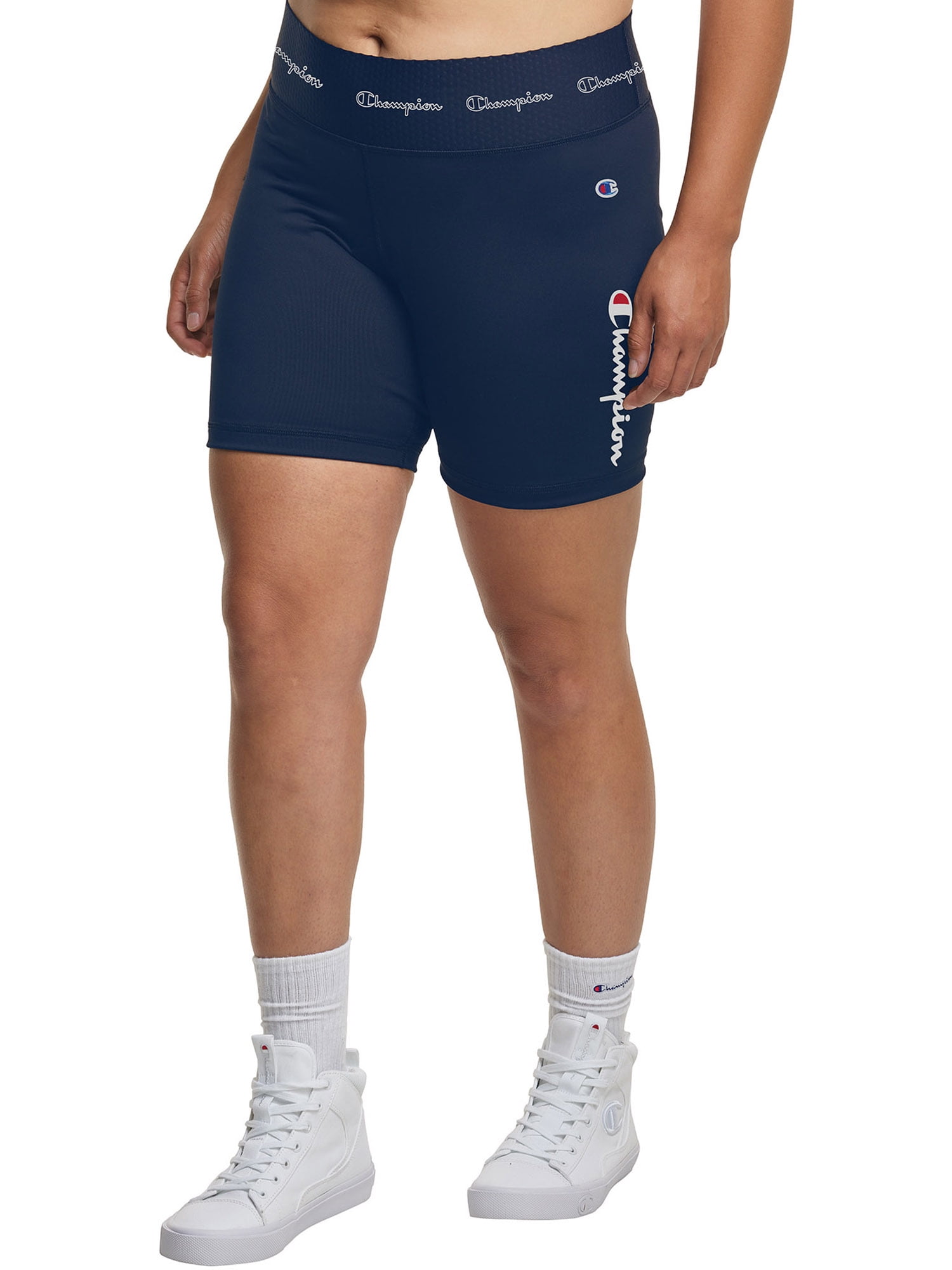Champion Women s Plus Authentic Graphic Bike Shorts Walmart
