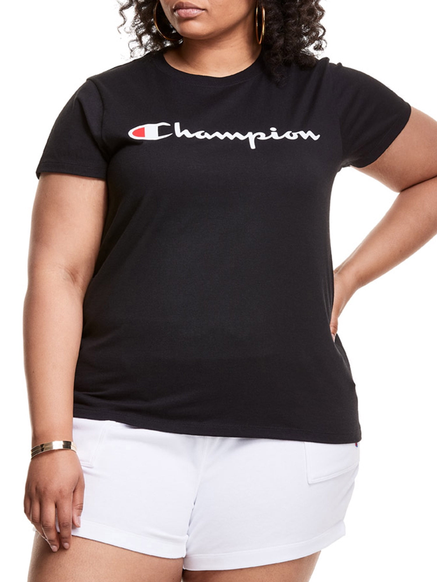 Champion Women's Plus Classic Graphic Short Sleeve T-Shirt - Walmart.com