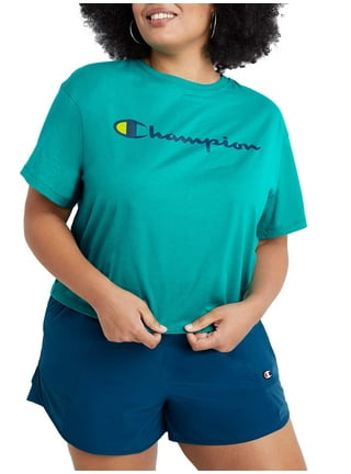 Champion Women's Plus Size Authentic Logo Print 7/8 Cotton