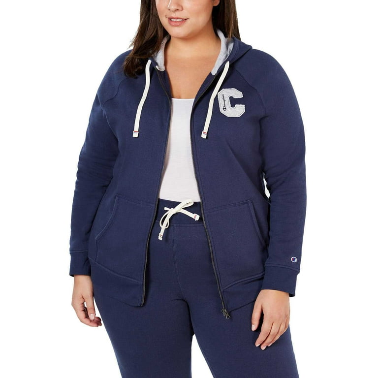 Champion Women's Plus Size Heritage Zip Hoodies, Imperial Indigo