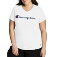 thumbnail image 1 of Champion Women's Plus Size Logo Graphic Short Sleeve V-Neck T-Shirt, 1 of 5