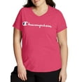 thumbnail image 1 of Champion Women's Plus Size Logo Graphic Short Sleeve V-Neck T-Shirt, 1 of 5