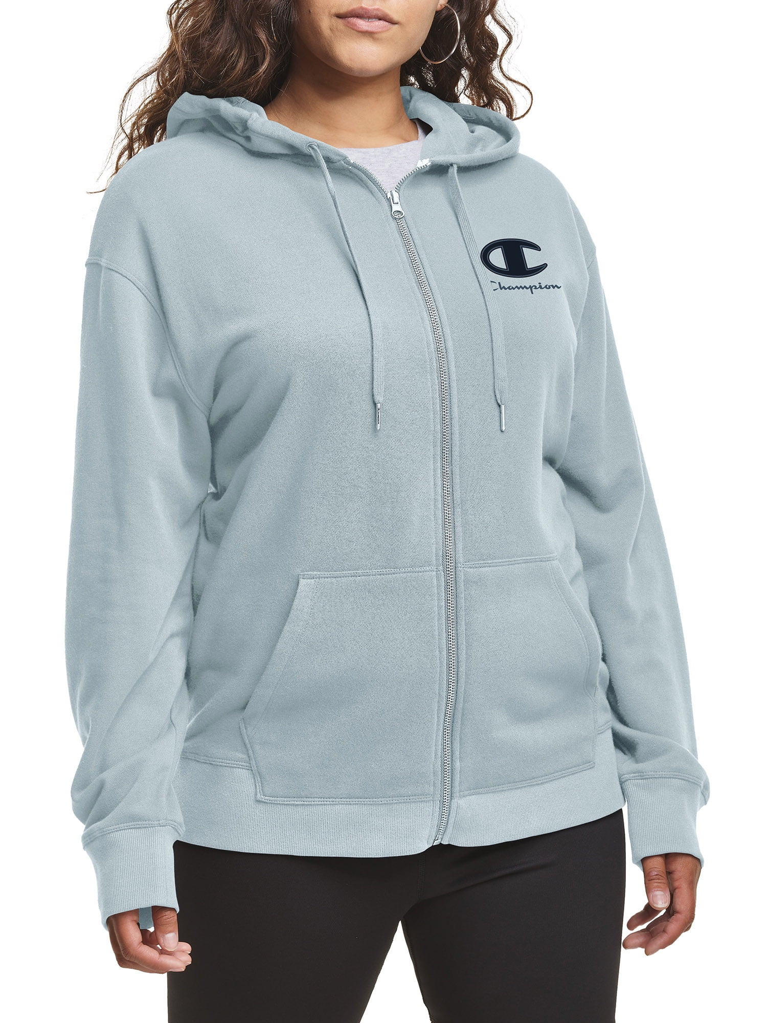 Champion Women's Plus Size Logo Print French Terry Zip Hoodie