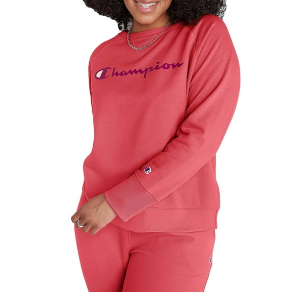 Champion Women's Plus Size Powerblend Graphic Crewneck Sweatshirt