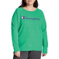 thumbnail image 1 of Champion Women's Plus Size Powerblend Graphic Crewneck Sweatshirt, 1 of 5