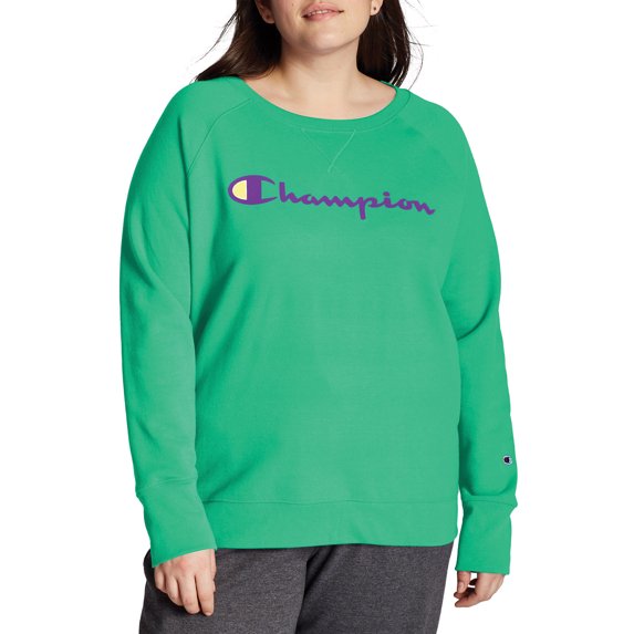 Champion Women's Plus Size Powerblend Graphic Crewneck Sweatshirt