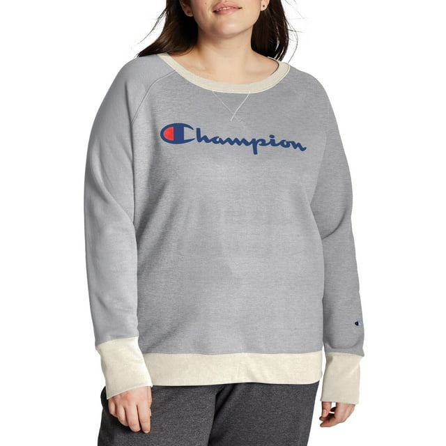 Champion Women's Plus Size Powerblend Graphic Crewneck Sweatshirt