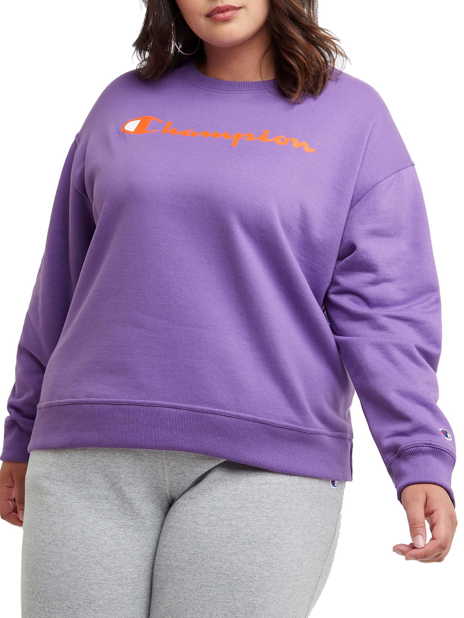 Champion Women's Plus Size Powerblend Graphic Crewneck Sweatshirt