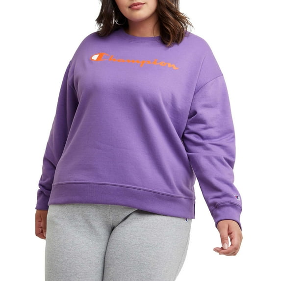 Champion Women's Plus Size Powerblend Graphic Crewneck Sweatshirt