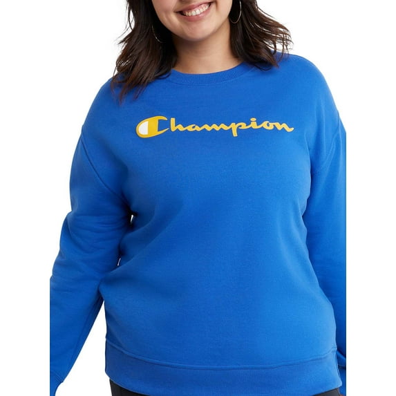 Champion Women's Plus Size Powerblend Graphic Crewneck Sweatshirt