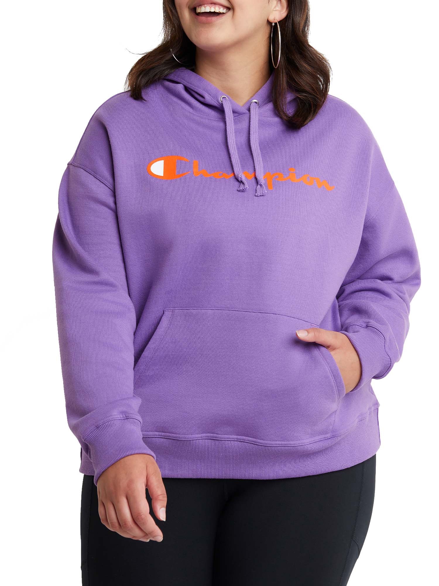 Champion Women's Plus Size Powerblend Logo Graphic Hoodie - Walmart.com