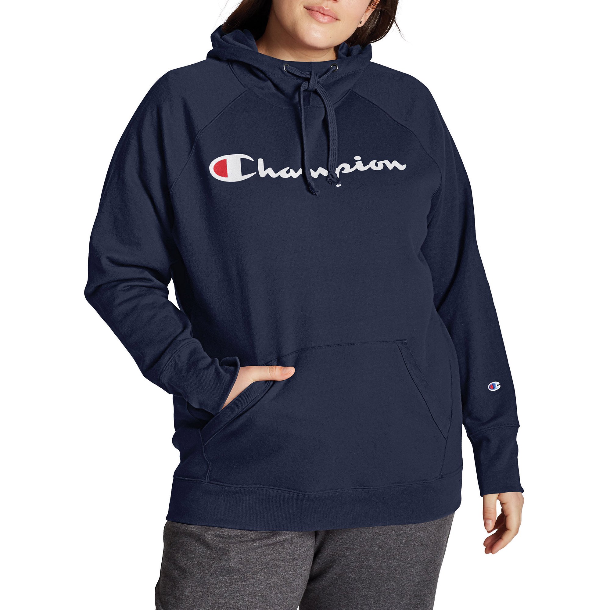 Champion Women's Plus Size Powerblend Logo Graphic Hoodie - Walmart.com