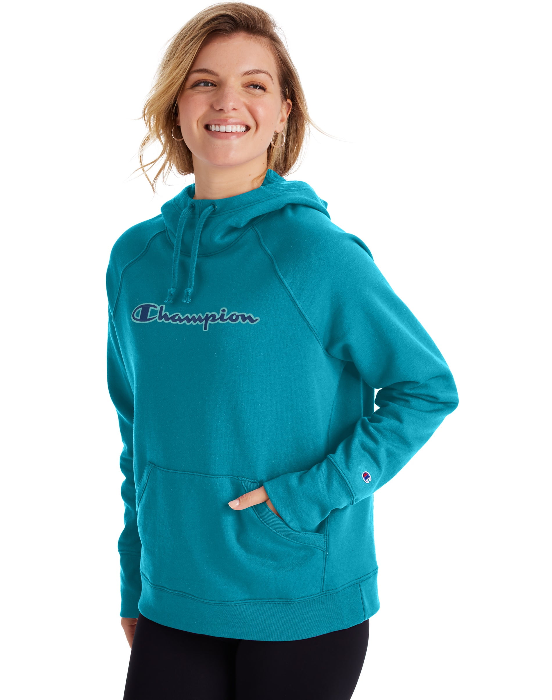 Champion Women's Powerblend Applique Hoodie - Walmart.com