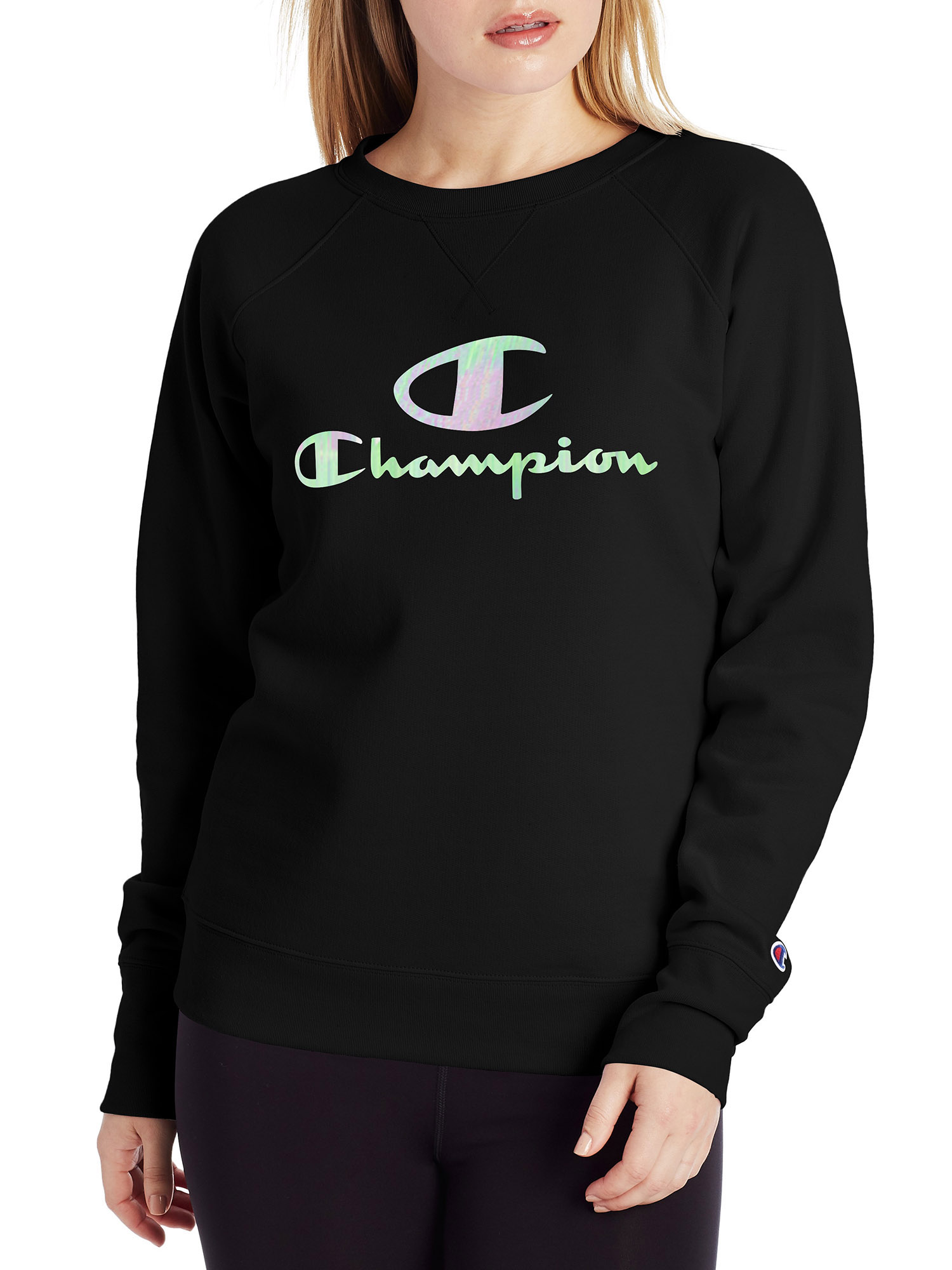 Champion Women's Powerblend Boyfriend Graphic Crewneck Sweatshirt ...