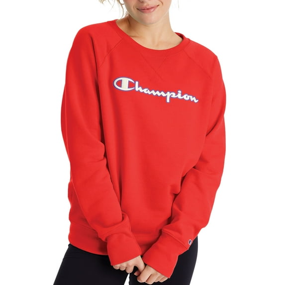 Champion Women's Powerblend Fleece Boyfriend Crewneck Sweatshirt