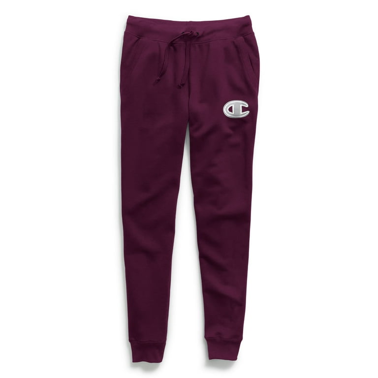 Champion Women s Powerblend Fleece Joggers Chainstitch C Logo Walmart