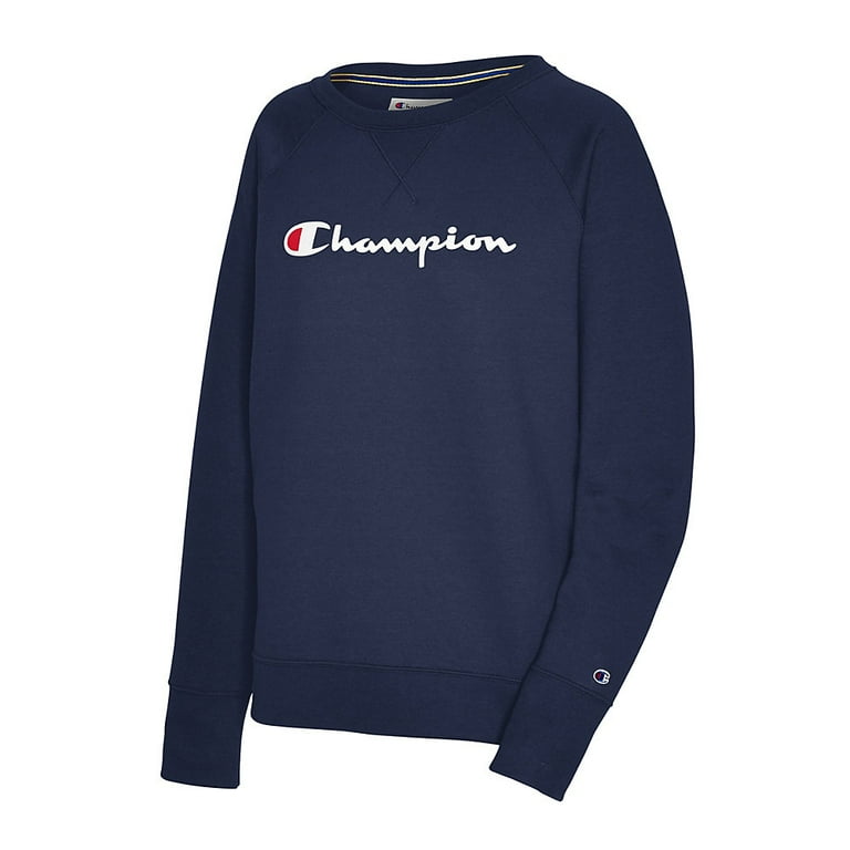 Champion Women's Powerblend Graphic Fleece Boyfriend Crewneck