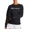 thumbnail image 1 of Champion Women's Powerblend Graphic Fleece Boyfriend Crewneck Sweatshirt, 1 of 5