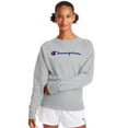 thumbnail image 1 of Champion Women's Powerblend Graphic Fleece Boyfriend Crewneck Sweatshirt, 1 of 2