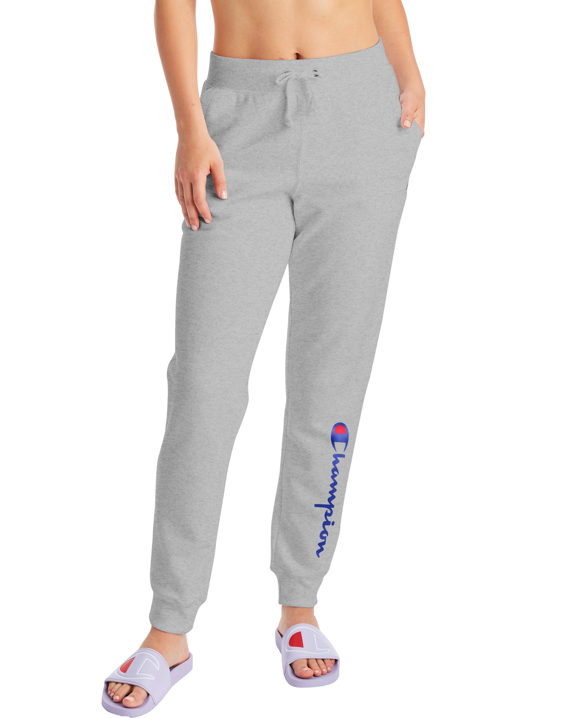 Champion Women s Powerblend Graphic Fleece Joggers Walmart
