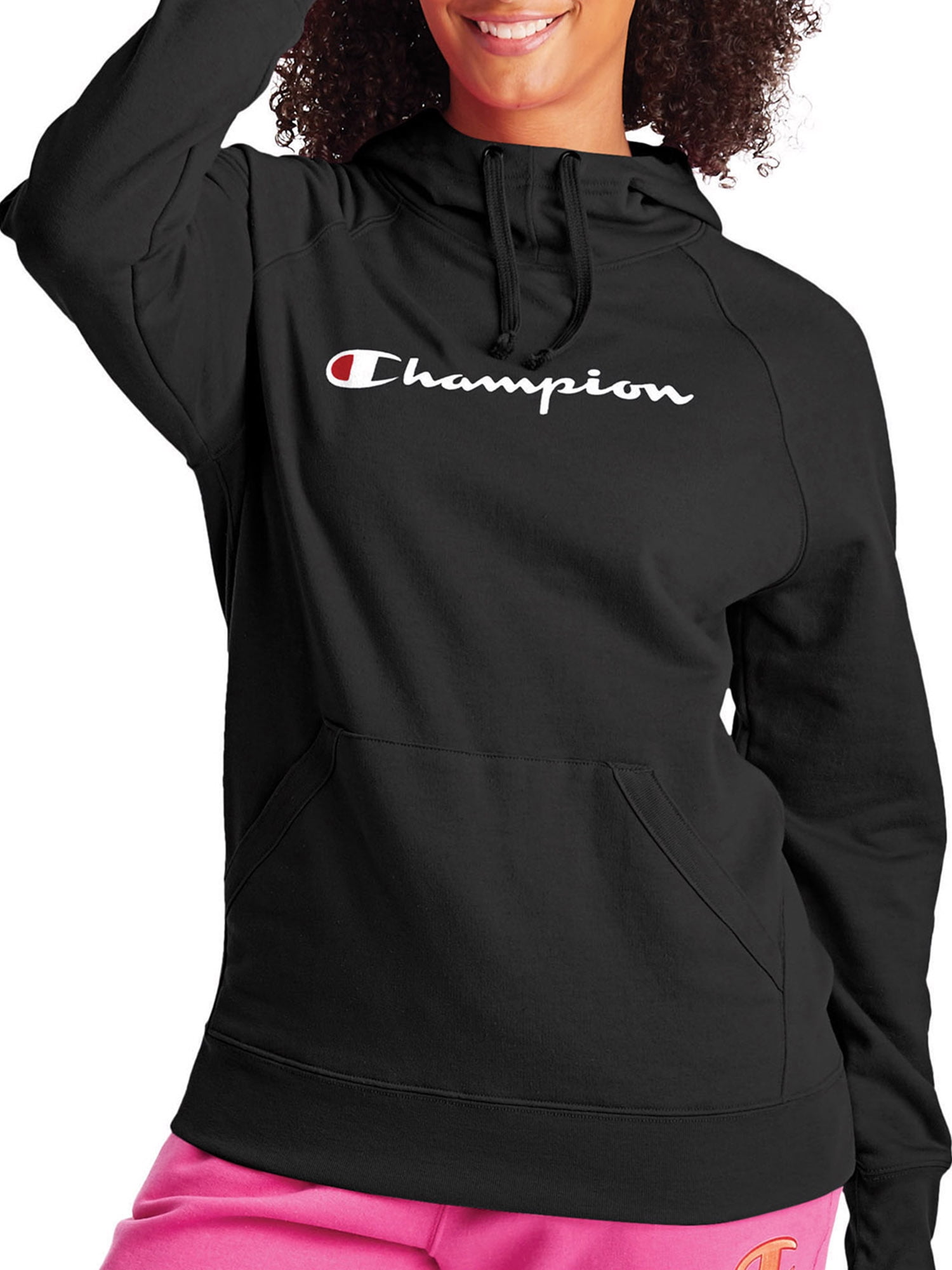 Champion Women s Powerblend Graphic Fleece Pullover Hoodie Walmart