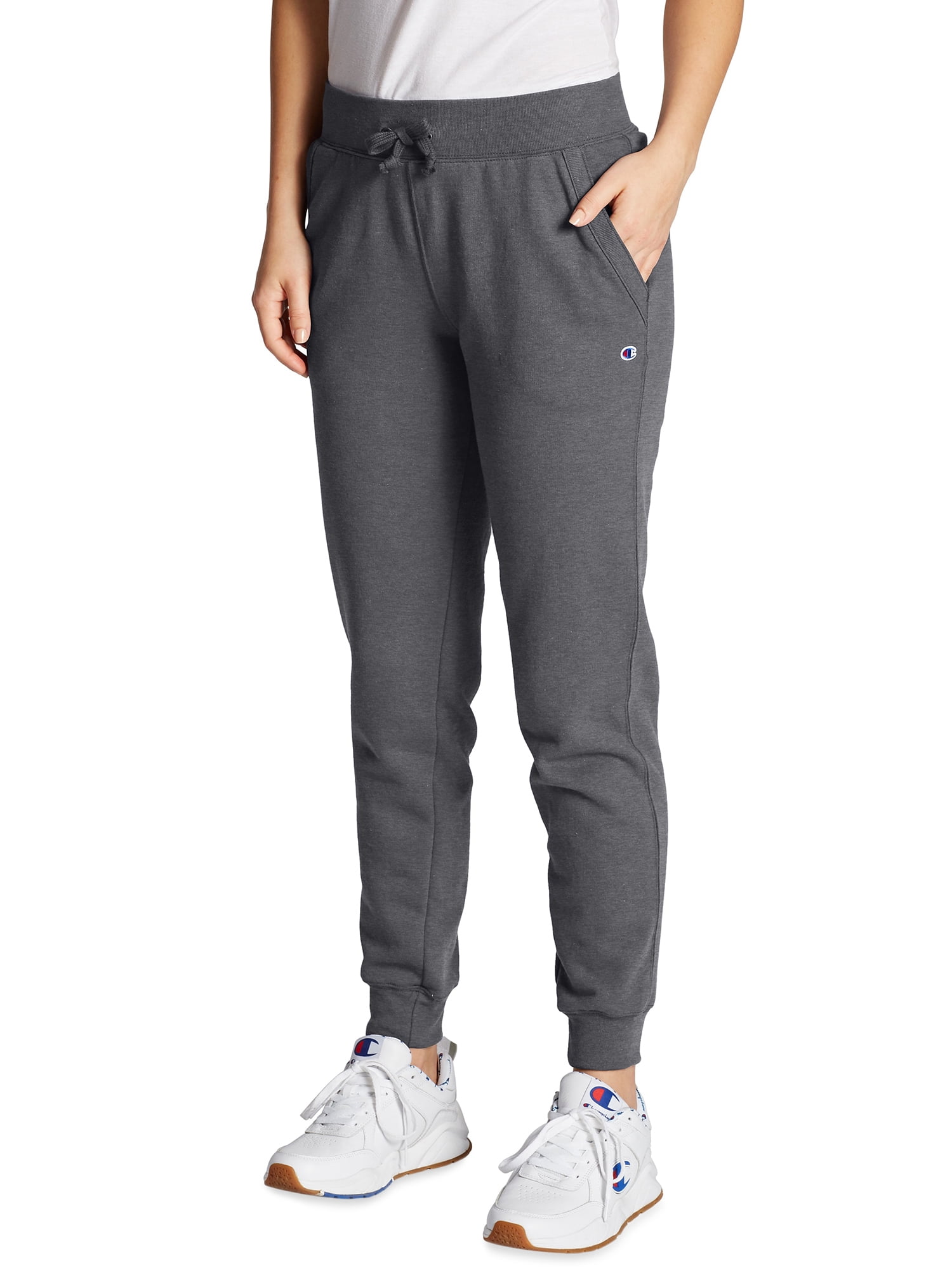 Champion Jogging Powerblend pour femme (POWERBLEND GRAPHIC JOGGER) - Blanc  - Y07459., size: Small : : Mode