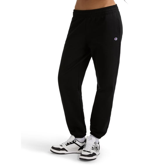 Champion Women’s Powerblend Oversized Sweatpants with “C” Logo, Oversized Fit, Midweight Fleece, Sizes S-XL