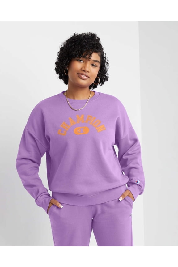 Champion Women's Powerblend Vintage Wash Crew Solar Wash Solar Wash Creative Mauve W59218 586OQA AZIM