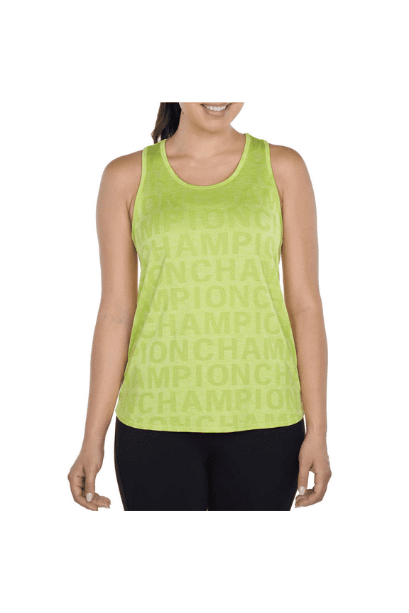 Women's Racerback Logo Print Active Performance Tank Top-Green / S