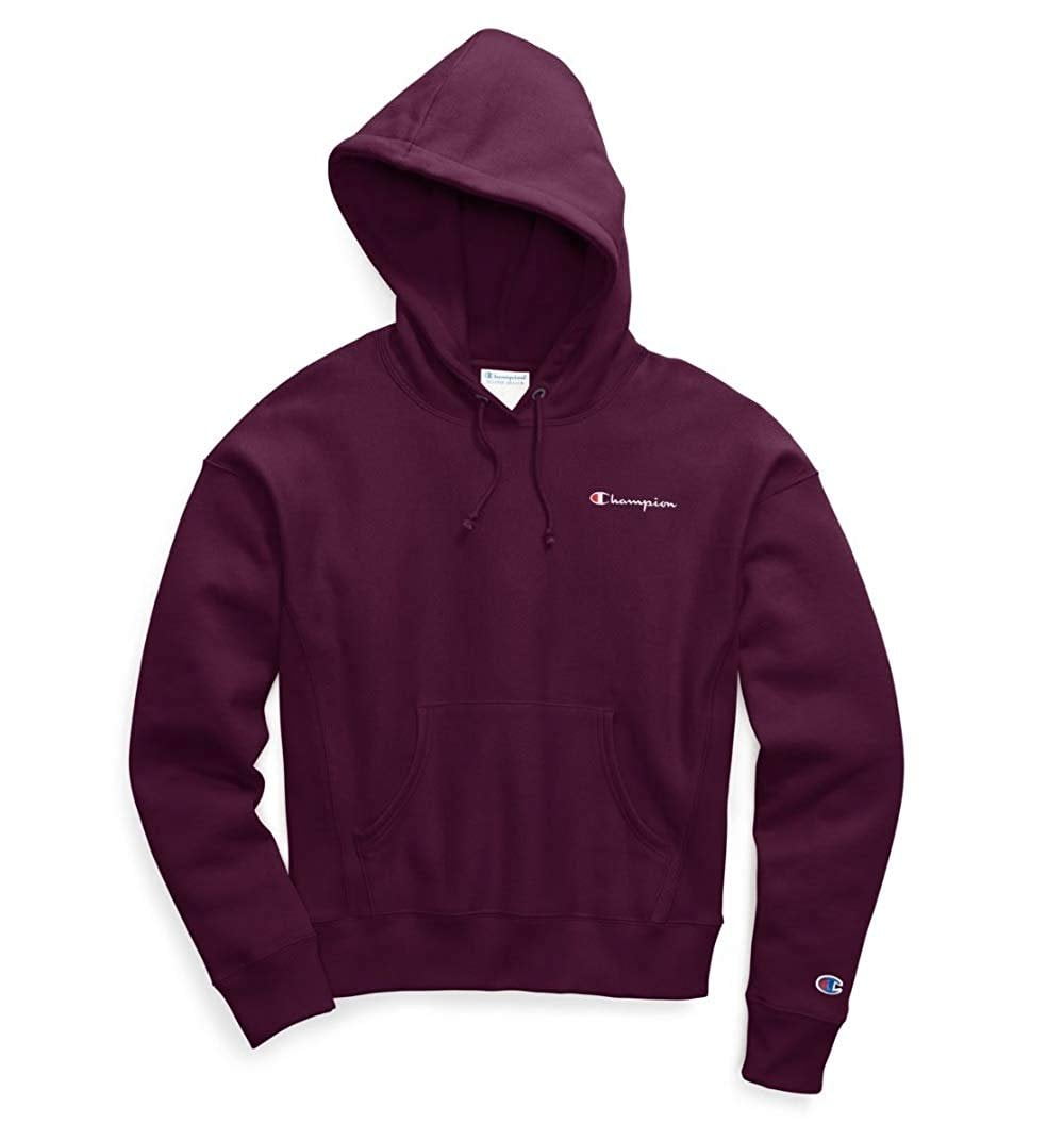 Champion Women s Reverse Weave Pullover Hoodie Embossed Script Venetian Purple X Large Walmart