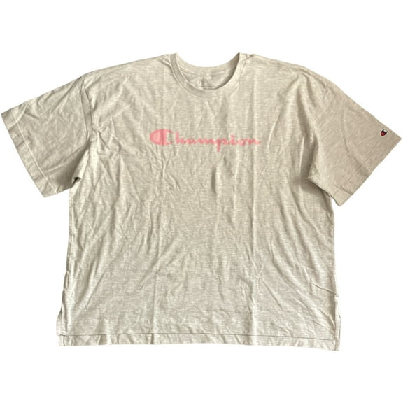 Champion Women's Short Sleeve Classic Chest Logo T Shirt (Silver Grey Heather, XL)
