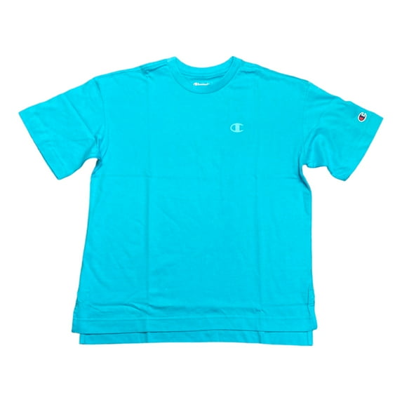 Champion Women's Comfortable Soft Classic Hem Line Short Sleeve T Shirt (Aqua Excursion, L)