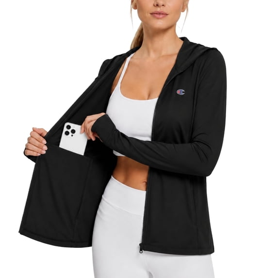 Champion Women's Sun Hoodie, Long Sleeve SPF 50+ UV Rash Guard Sun Shirt