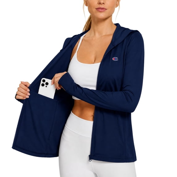 Champion Women's Sun Hoodie, Long Sleeve SPF 50+ UV Rash Guard Sun Shirt