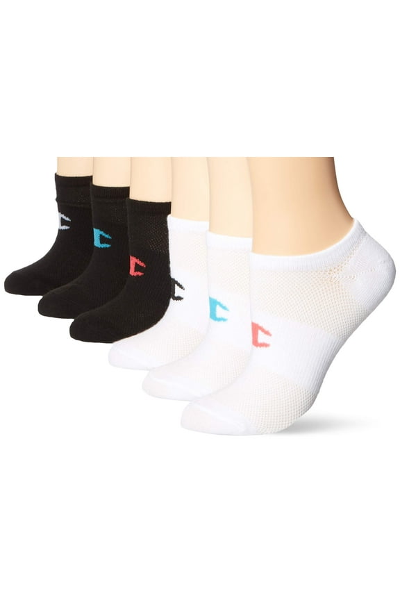 Champion Women's Super No Show Socks, 6 Pack