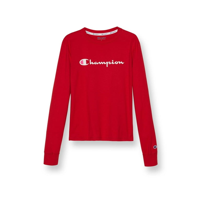 Red champion long sleeve shirt womens deals