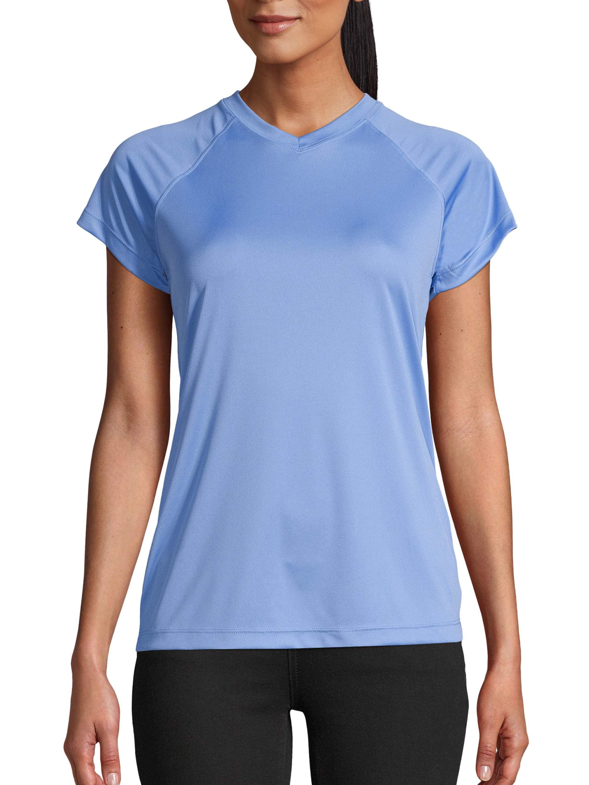 C9 Champion Duo Dry Athletic V-Neck Workout Activewear T-Shirt Blue Women's  Sz S - Helia Beer Co