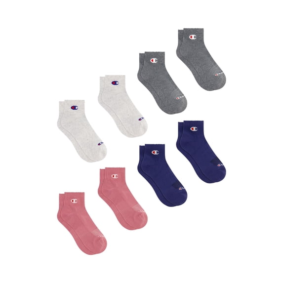 Champion Women’s Wear 360 Cushioned Ankle Socks, 8 Pack, Sizes 4-10