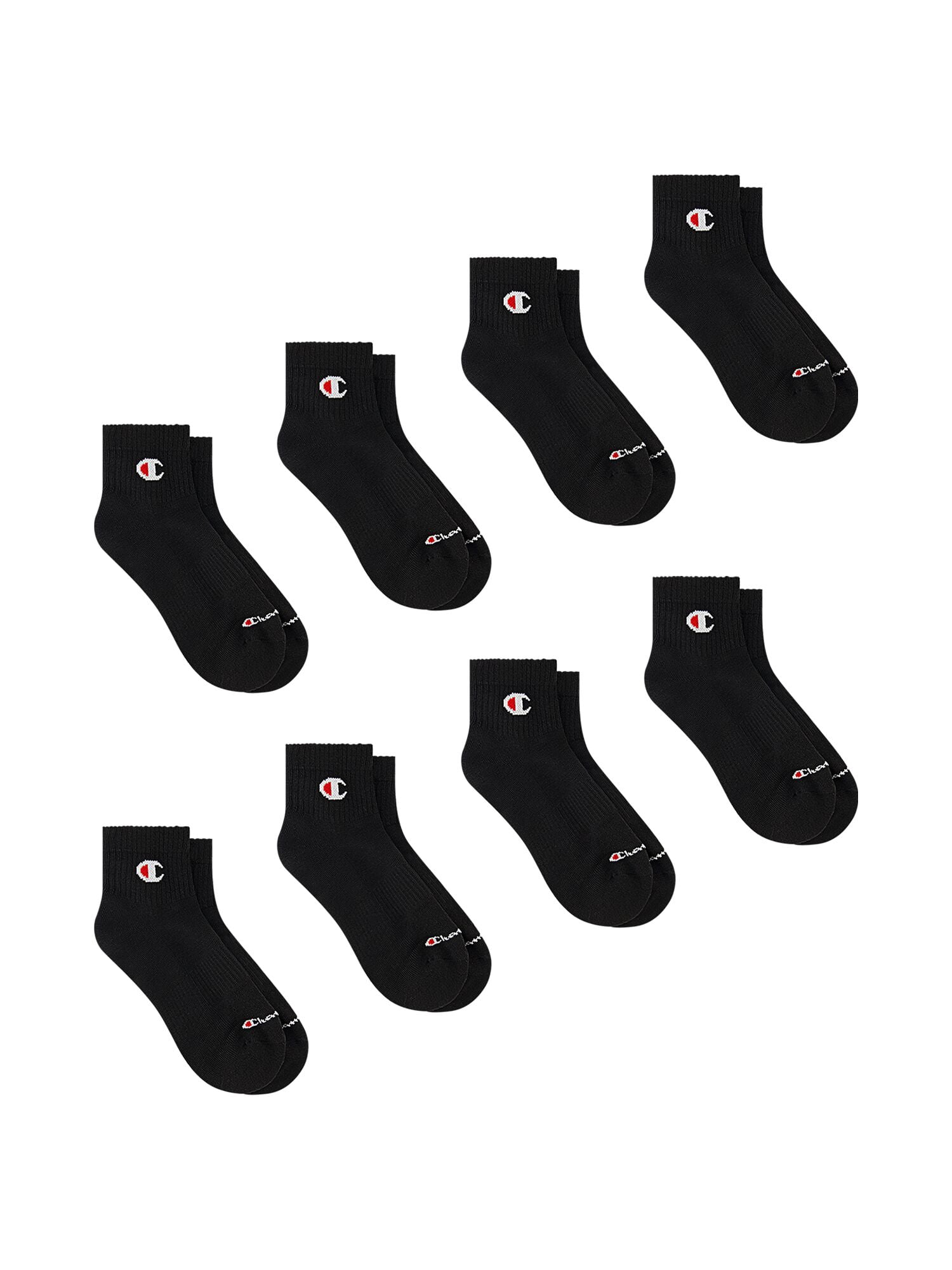 Champion Women’s Wear 360 Cushioned Ankle Socks, 8 Pack, Sizes 4-10