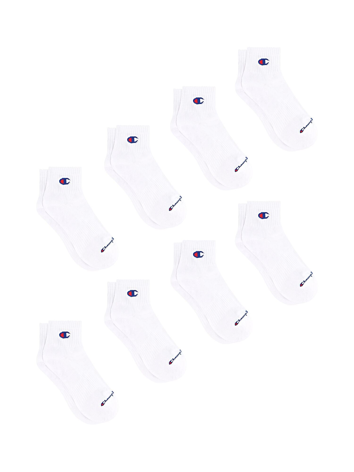 Champion Women’s Wear 360 Cushioned Ankle Socks, 8 Pack, Sizes 4-10
