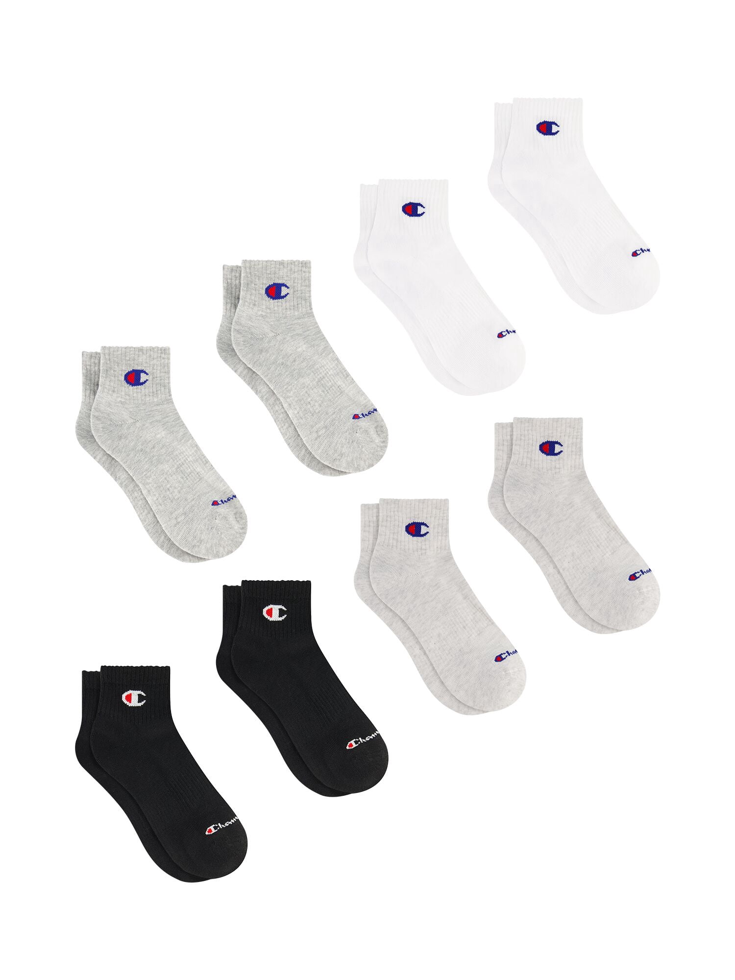 Champion Women’s Wear 360 Cushioned Ankle Socks, 8 Pack, Sizes 4-10
