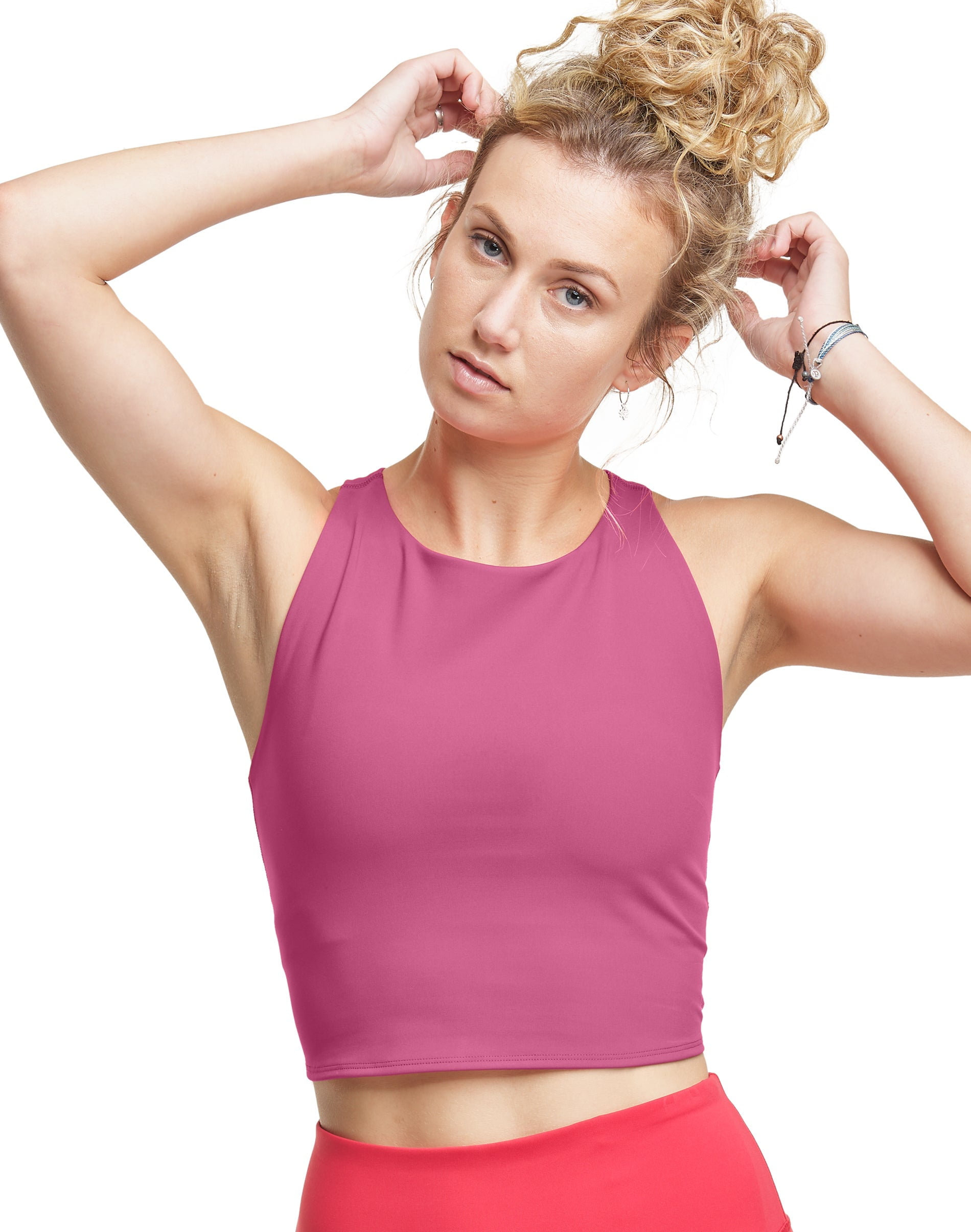 Pink champion top crop top