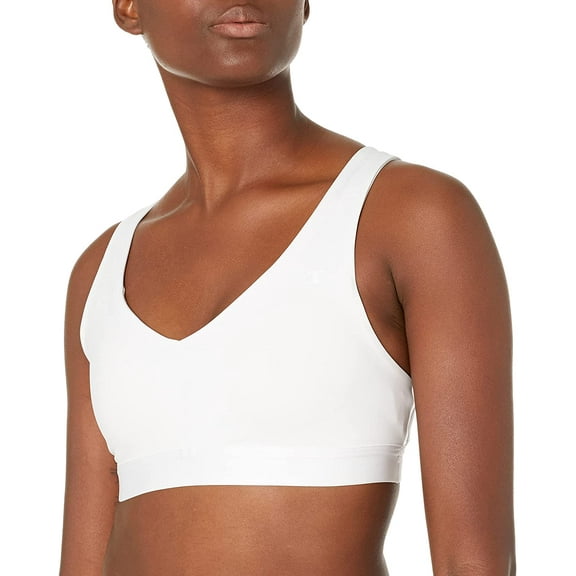 Champion Womens Absolute Eco V Neck Shape Sports Bra X-Small White